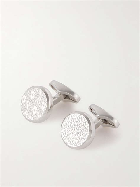 Burberry silver cufflinks